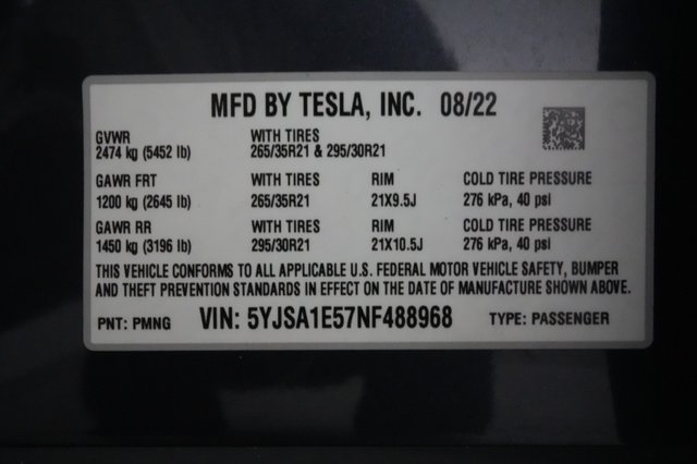 2022 Tesla Model S — photo 22 of 22